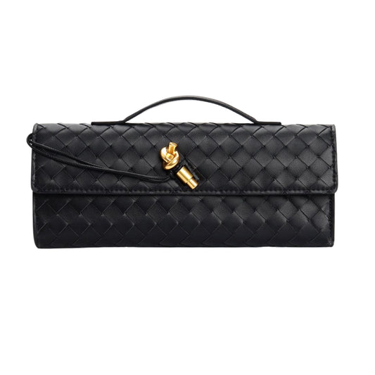 Weaved Clutch L Black