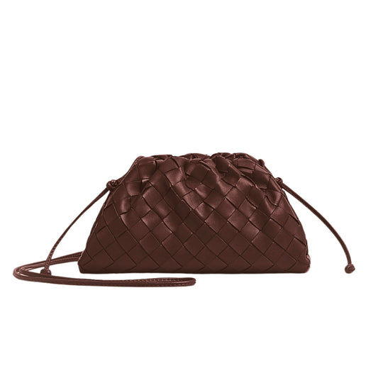 Pouch Bag Plait S Burgundy