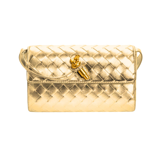 Weaved Clutch S Golden